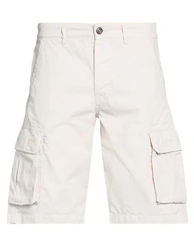 40weft Man Shorts & Bermuda Shorts Light Grey Size 26 Cotton In White