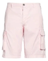 40weft Man Shorts & Bermuda Shorts Light Pink Size 34 Cotton