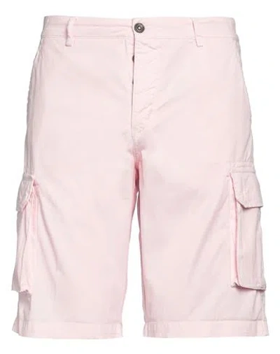 40weft Man Shorts & Bermuda Shorts Light Pink Size 34 Cotton