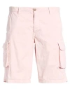 40weft Man Shorts & Bermuda Shorts Light Pink Size 38 Cotton