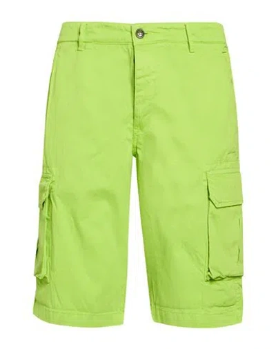 40weft Man Shorts & Bermuda Shorts Lime Green Size 34 Cotton