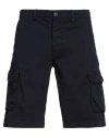 40weft Man Shorts & Bermuda Shorts Midnight Blue Size 28 Cotton