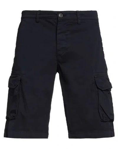 40weft Man Shorts & Bermuda Shorts Midnight Blue Size 28 Cotton