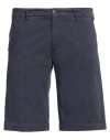 40weft Man Shorts & Bermuda Shorts Midnight Blue Size 38 Cotton