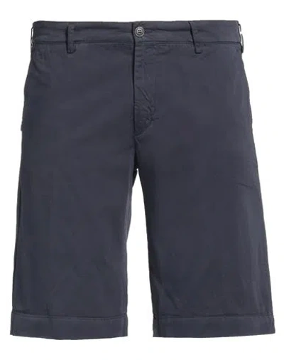 40weft Man Shorts & Bermuda Shorts Midnight Blue Size 38 Cotton In Blue