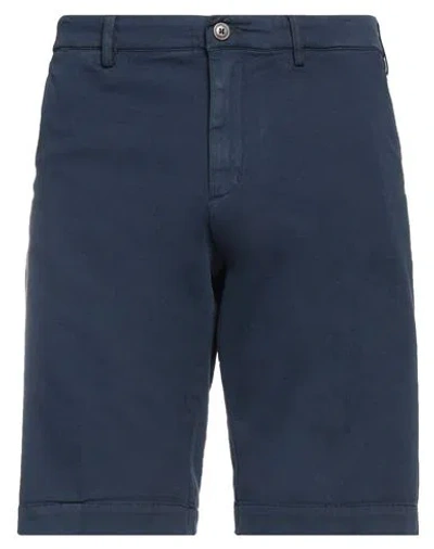 40weft Man Shorts & Bermuda Shorts Midnight Blue Size 36 Organic Cotton, Cotton, Elastane