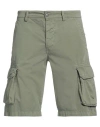 40weft Man Shorts & Bermuda Shorts Military Green Size 28 Cotton