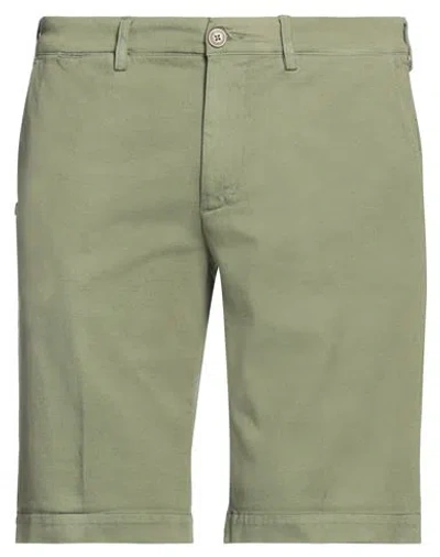 40weft Man Shorts & Bermuda Shorts Military Green Size 32 Organic Cotton, Cotton, Elastane