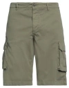 40weft Man Shorts & Bermuda Shorts Military Green Size 38 Cotton