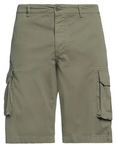40weft Man Shorts & Bermuda Shorts Military Green Size 38 Cotton In Green