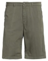 40weft Man Shorts & Bermuda Shorts Military Green Size 38 Cotton
