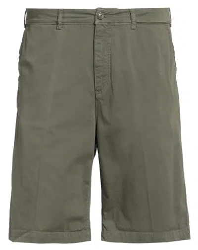 40weft Man Shorts & Bermuda Shorts Military Green Size 38 Cotton