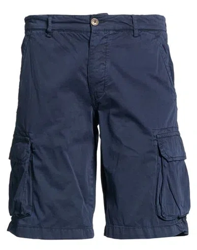 40weft Man Shorts & Bermuda Shorts Navy Size 30 Cotton In Blue