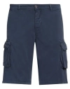 40weft Man Shorts & Bermuda Shorts Midnight Blue Size 38 Cotton In Navy
