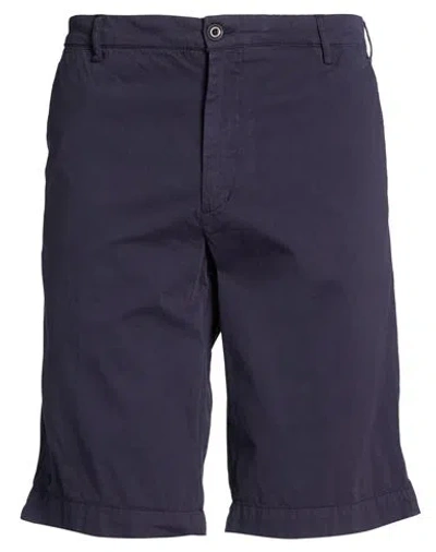 40weft Man Shorts & Bermuda Shorts Navy Size 38 Cotton In Blue
