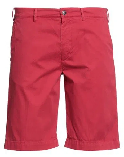 40weft Man Shorts & Bermuda Shorts Red Size 36 Cotton, Elastane
