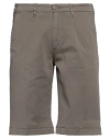 40weft Man Shorts & Bermuda Shorts Taupe Size 30 Cotton, Elastane In Grey