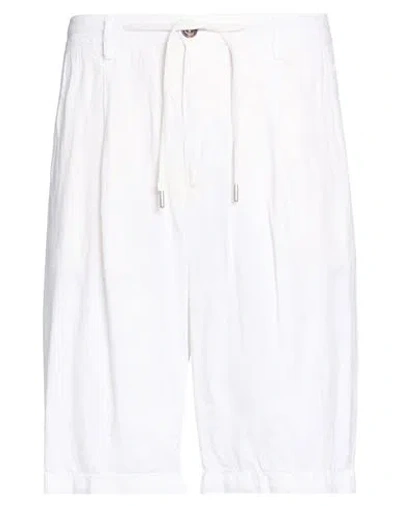 40weft Man Shorts & Bermuda Shorts White Size 28 Linen