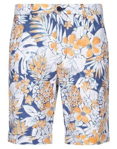 40weft Man Shorts & Bermuda Shorts White Size 32 Cotton In Multi