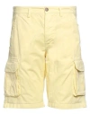40weft Man Shorts & Bermuda Shorts Yellow Size 30 Cotton
