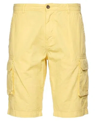 40weft Man Shorts & Bermuda Shorts Yellow Size 36 Cotton In Gray