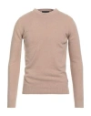 40weft Man Sweater Beige Size L Wool, Nylon In Brown
