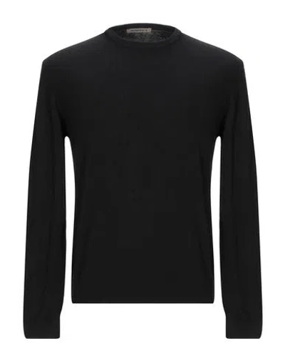 40weft Man Sweater Black Size M Viscose, Cotton, Polyamide