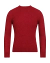 40weft Man Sweater Brick Size L Acrylic, Polyamide, Mohair Wool, Wool, Elastane In Red