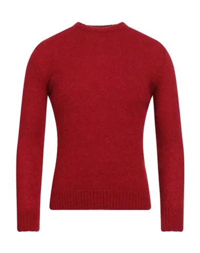 40weft Man Sweater Brick Size L Acrylic, Polyamide, Mohair Wool, Wool, Elastane In Red