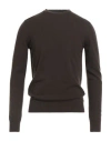 40weft Man Sweater Dark Brown Size L Wool, Nylon