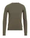 40weft Man Sweater Military Green Size M Wool, Nylon
