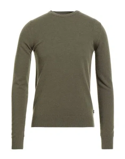 40weft Man Sweater Military Green Size M Wool, Nylon