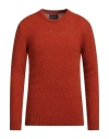 40weft Man Sweater Rust Size 3xl Acrylic, Polyamide, Mohair Wool, Wool, Elastane In Red
