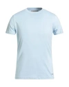 40weft Man T-shirt Sky Blue Size Xxl Cotton In Blue