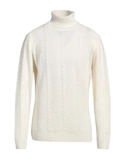40weft Man Turtleneck Ivory Size Xxl Wool, Nylon In White