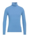 40weft Man Turtleneck Light Blue Size S Wool, Polyamide