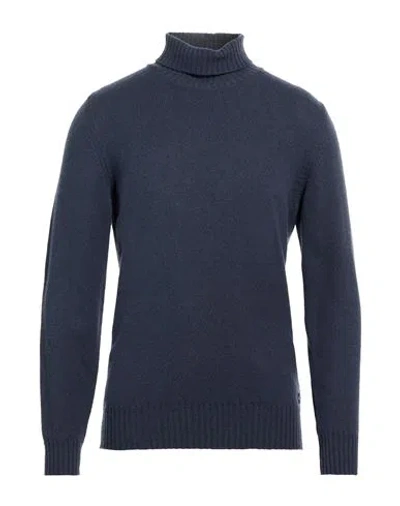 40weft Man Turtleneck Navy Size Xl Wool, Polyamide In Blue