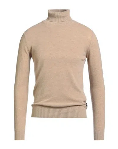 40weft Man Turtleneck Sand Size 3xl Wool, Nylon In Neutral