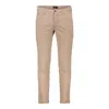 40weft Men's Trousers  Billy Ss 1709 - Stretch Pima Cotton W2139 In Brown