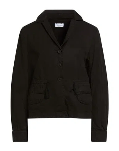 40weft Woman Jacket Black Size S Cotton, Linen, Elastane