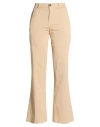 40weft Woman Pants Beige Size 12 Cotton, Elastane In Brown