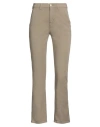 40weft Woman Pants Beige Size 2 Cotton, Tencel, Elastane