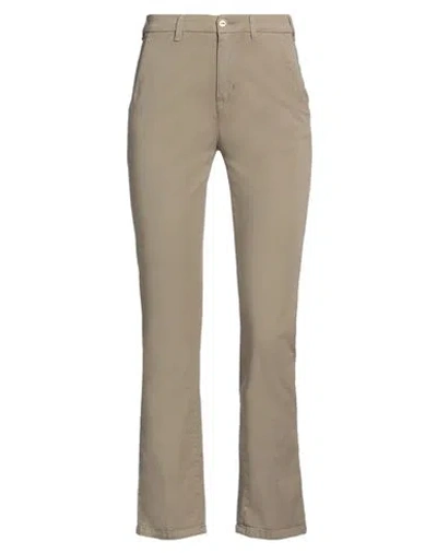 40weft Woman Pants Beige Size 2 Cotton, Tencel, Elastane