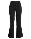 40weft Woman Pants Black Size 12 Cotton, Elastane In Black