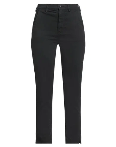 40weft Woman Pants Black Size 4 Cotton, Tencel, Elastane