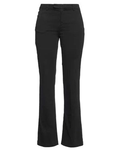 40weft Woman Pants Black Size 4 Cotton, Tencel, Elastane