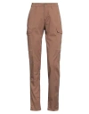 40weft Woman Pants Brown Size 2 Cotton, Elastane