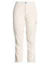 40weft Woman Pants Ivory Size 10 Cotton In White
