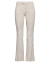 40weft Woman Pants Ivory Size 8 Cotton, Tencel, Elastane In White