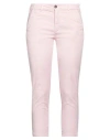 40weft Woman Pants Light Pink Size 12 Cotton, Elastane
